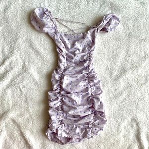 verge girl lilac floral mini dress